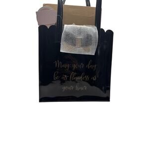 May your Day be as Flawless as your Hair Black and gold glam Tote